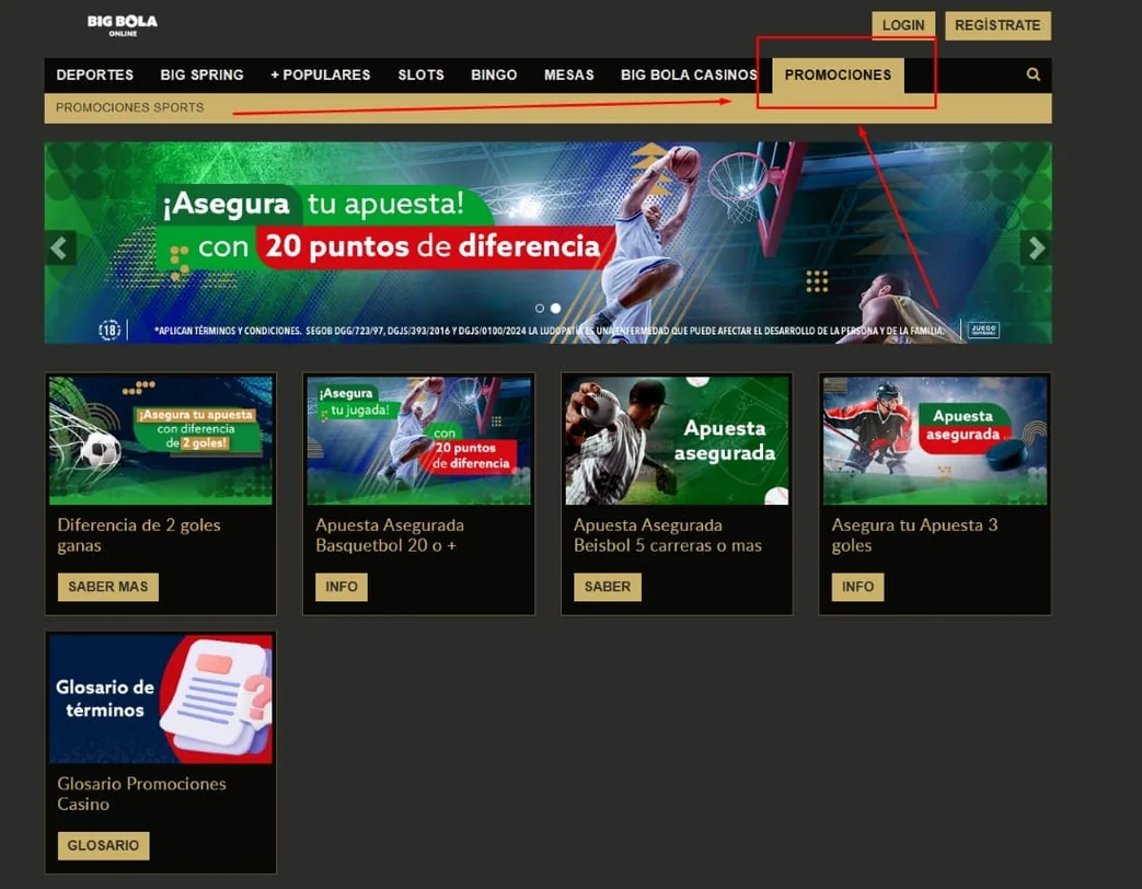 Promoción destacando los juegos nuevos en BigBola Casino con fondo azul y diseño animado